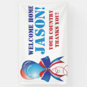 Personalisiert Patriotic Welcome Zuhause Military Banner (Vertikal)