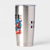 Personalisiert, Patriotischer Fisch, "Cooler Vater Thermobecher (Links)