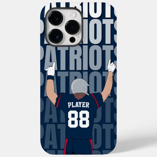 Personalisiert Patriots Jersey American Football Case-Mate iPhone Hülle (Rückseite)