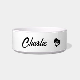 Personalisiert Paw Herzname Bowl Napf