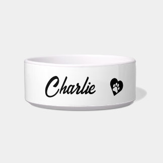 Personalisiert Paw Herzname Bowl Napf