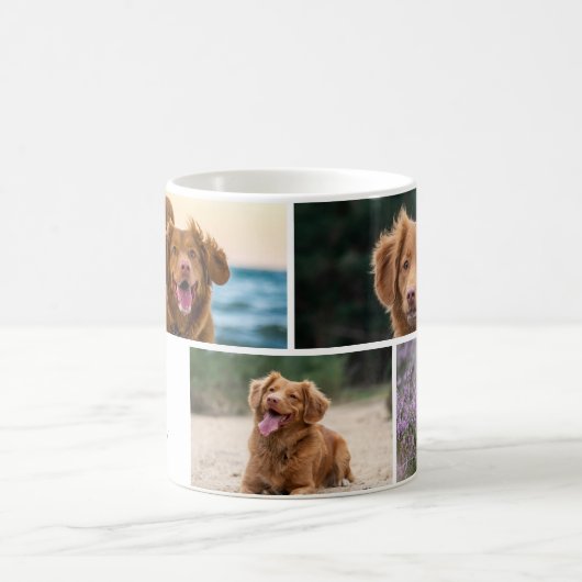 Personalisiert Paw Hund Lover Foto Collage Pet Kaffeetasse (Mittel)