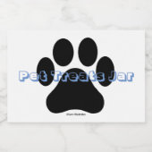Personalisiert Paw Print Pet Leckereien Food Label Lebensmitteletikett (Einzelnes Label)