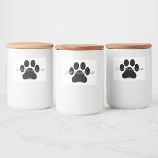Personalisiert Paw Print Pet Leckereien Food Label Lebensmitteletikett