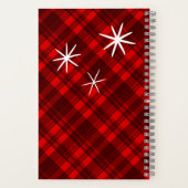 Personalisiert Peace Red Kariert Holiday Journal Notizblock (Rückseite)