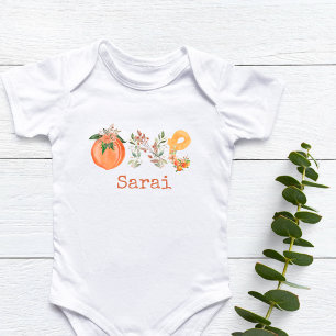 Personalisiert Peach First Birthday Baby Bodysuit Baby Strampler