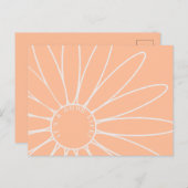 Personalisiert Peach Fuzz Daisy Blume Postkarte (Vorne/Hinten)