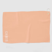 Personalisiert Peach Fuzz Golfhandtuch (Horizontal)