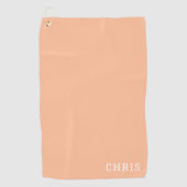Personalisiert Peach Fuzz Golfhandtuch (Vorderseite)