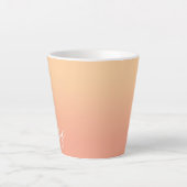 Personalisiert Peach Ombre Milchtasse (Vorderseite)