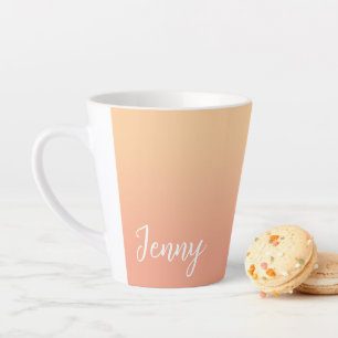 Personalisiert Peach Ombre Milchtasse