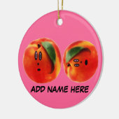 Personalisiert Peaches Cartoon Keramik Ornament (Links)