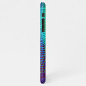 Personalisiert Peacock Blue Feather benannt iPhone Hülle (Linke Seite)