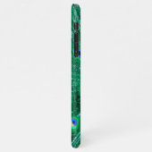 Personalisiert Peacock Blue Feather benannt iPhone Hülle (Linke Seite)