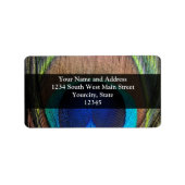 Personalisiert Peacock Feather Adressaufkleber (Vorne)