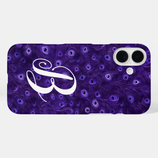 Personalisiert Peacock Feather Case-Mate iPhone Hülle (Rückseite (Horizontal))