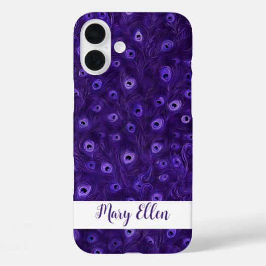 Personalisiert Peacock Feather Case-Mate iPhone Hülle (Rückseite)