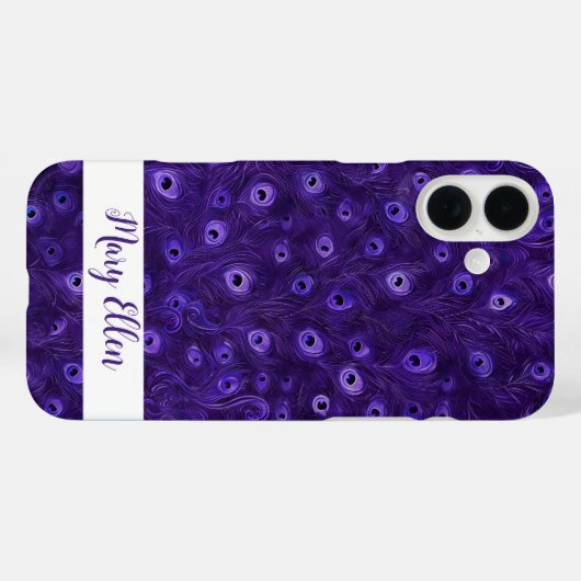 Personalisiert Peacock Feather Case-Mate iPhone Hülle (Rückseite (Horizontal))