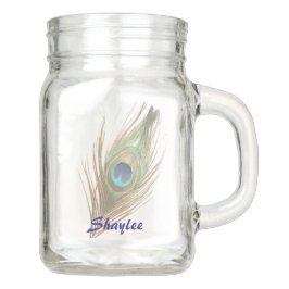 Personalisiert Peacock Feather Einmachglas