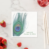 Personalisiert Peacock Feather Napkin Serviette (Beispiel)