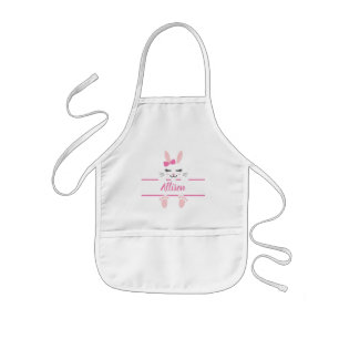 Personalisiert Peep Oaster Bunny Monogram Kinderschürze