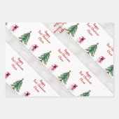 Personalisiert Peggy Penguin 1. Weihnachten Geschenkpapier Set (Vorderseite 2)