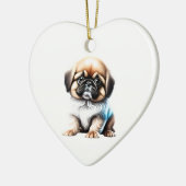 Personalisiert Pekingese Puppy Keramik Ornament (Links)