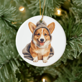 Personalisiert Pembroke Welsh Corgi Dog Art Keramik Ornament