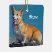Personalisiert Pembroke Welsh Corgi Puppy Dog Keramikornament (Rechts)