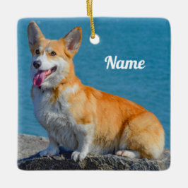 Personalisiert Pembroke Welsh Corgi Puppy Dog Keramikornament