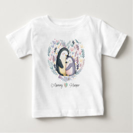 Personalisiert Penguin Liebe Baby T - Shirt