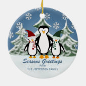 Personalisiert: Penguin Weihnachtsschmuck (Hinten)