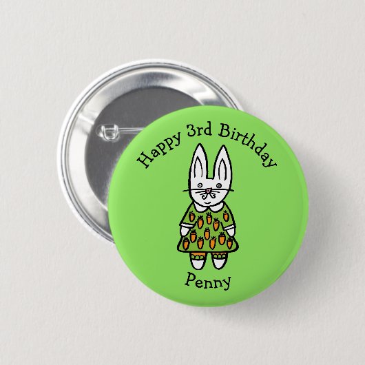 Personalisiert Penny, das Happy Birthday Button (Vorne & Hinten)