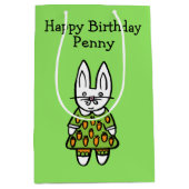 Personalisiert Penny, das Happy Birthday Mittlere Geschenktüte (Vorderseite)