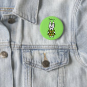 Personalisiert Penny, das Kaninchen Button (Beispiel)