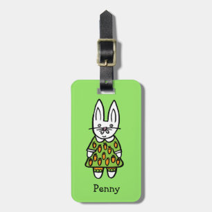 Personalisiert Penny, das Kaninchen Gepäckanhänger