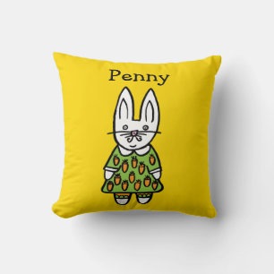 Personalisiert Penny, das Kaninchen Kissen