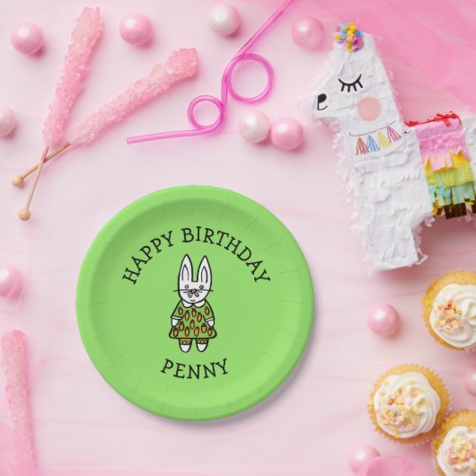 Personalisiert Penny, das Kaninchen Pappteller (Party)