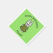 Personalisiert Penny, das Kaninchen Serviette (Ecke)