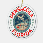PERSONALISIERT Pensacola Florida Keramik Ornament (Links)