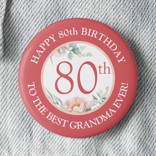 Personalisiert Peony Birthday Button