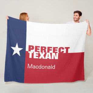Personalisiert PERFEKT TEXAN Fleecedecke