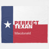 Personalisiert PERFEKT TEXAN Fleecedecke (Vorderseite (Horizontal))