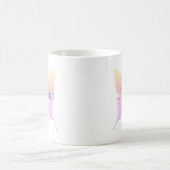 Personalisiert Periwinkle Pastel Rainbow Butterfly Kaffeetasse (Mittel)