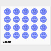 Personalisiert Periwinkle Runder Aufkleber (Blatt)