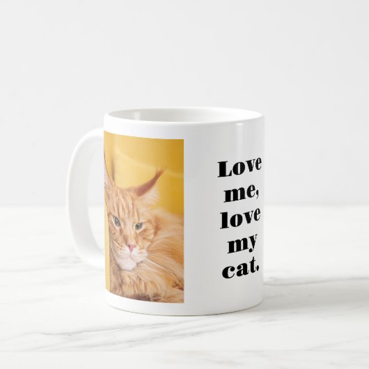 Personalisiert Pet Foto Cat Kitty Lover Kaffeetasse (Vorderseite Links)