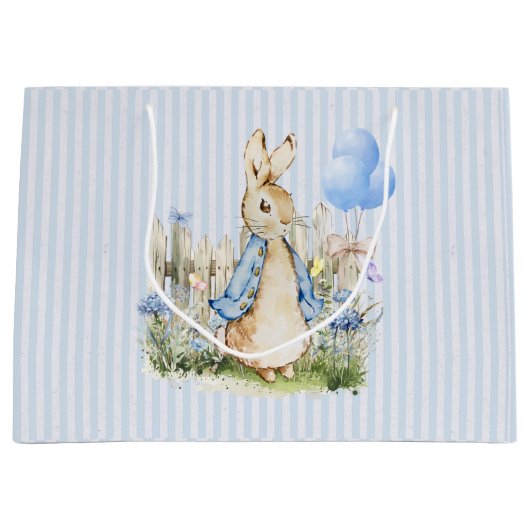 Personalisiert Peter Rabbit Baby Boy Große Geschenktüte (Vorderseite)