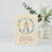 Personalisiert Peter Rabbit | Hoppy Oaster Feiertagspostkarte (Stehend Vorderseite)