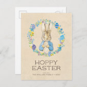 Personalisiert Peter Rabbit | Hoppy Oaster Feiertagspostkarte (Vorne/Hinten)