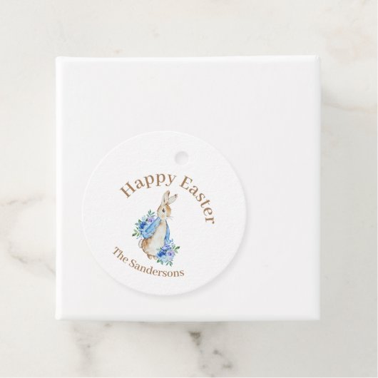 Personalisiert Peter Rabbit Wasserfarbenfroher Ost Geschenkanhänger (Beispiel)